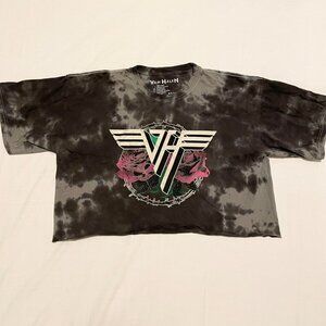 Van Halen Womens Crop Top Size M/L Tshirt Shirt Tie Dye